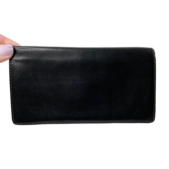 RARE Authentic Louis Vuitton Black Slim Leather Perforated Studded Long Wallet - Picture 4 of 16